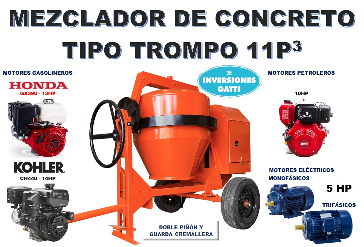 MEZCLADORA DE CONCRETO TIPO TROMPO